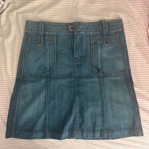 90s denim midi skirt